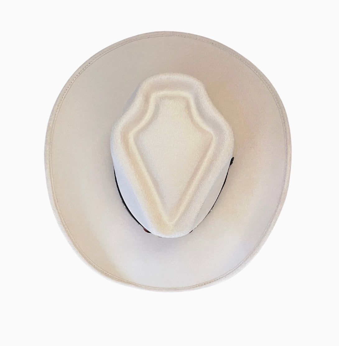 Unisex Vegan Suede Western Arrowhead Cowboy Hat