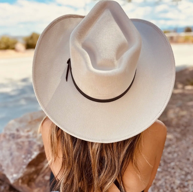 Unisex Vegan Suede Western Arrowhead Cowboy Hat