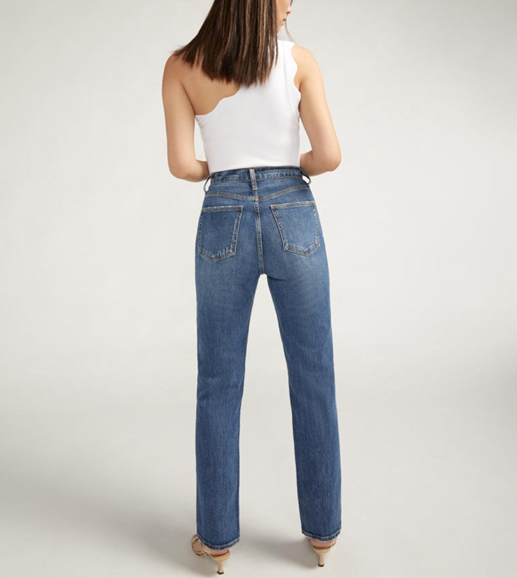 Highly desirable straight indigo- Silver jeans