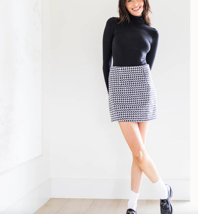 Nyla houndstooth skirt