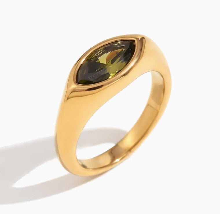Horse Eye Zircon Ring