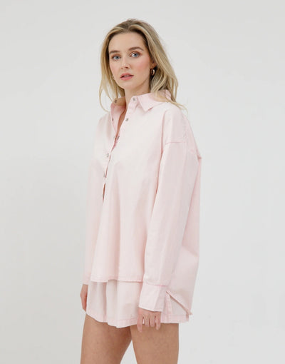 Chambray Button Up with Pearl Buttons