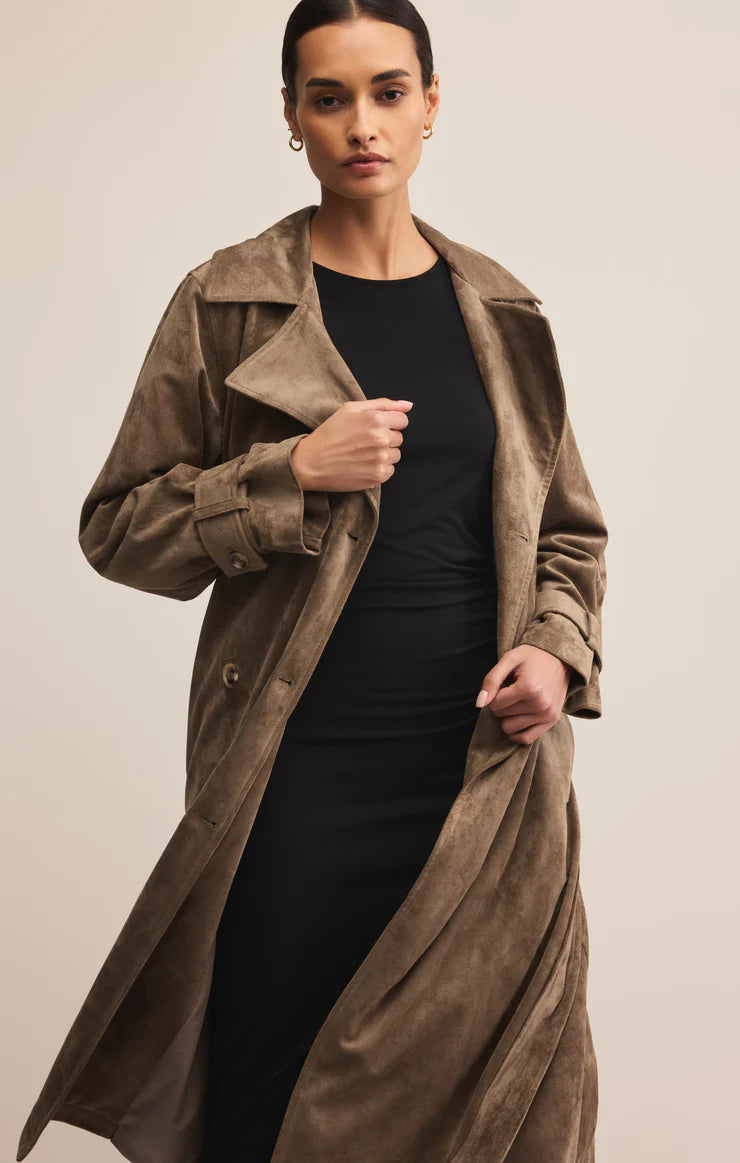 Dorian Suede Trench
