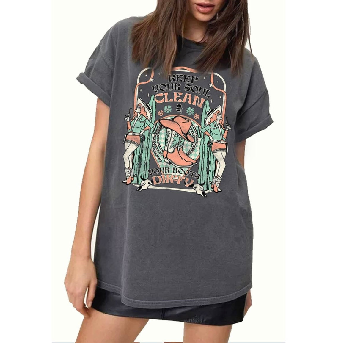Soul clean/ boots dirty graphic tee