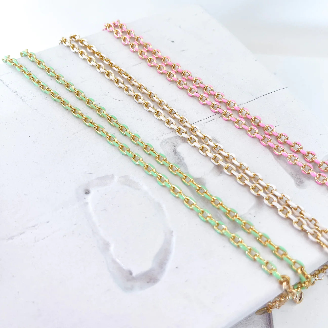 DBL colourful link anklets