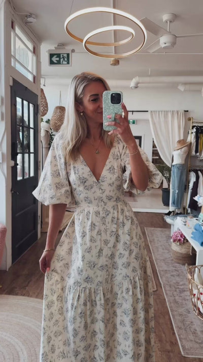 Lilah Dress Tie Back Full Length Dress