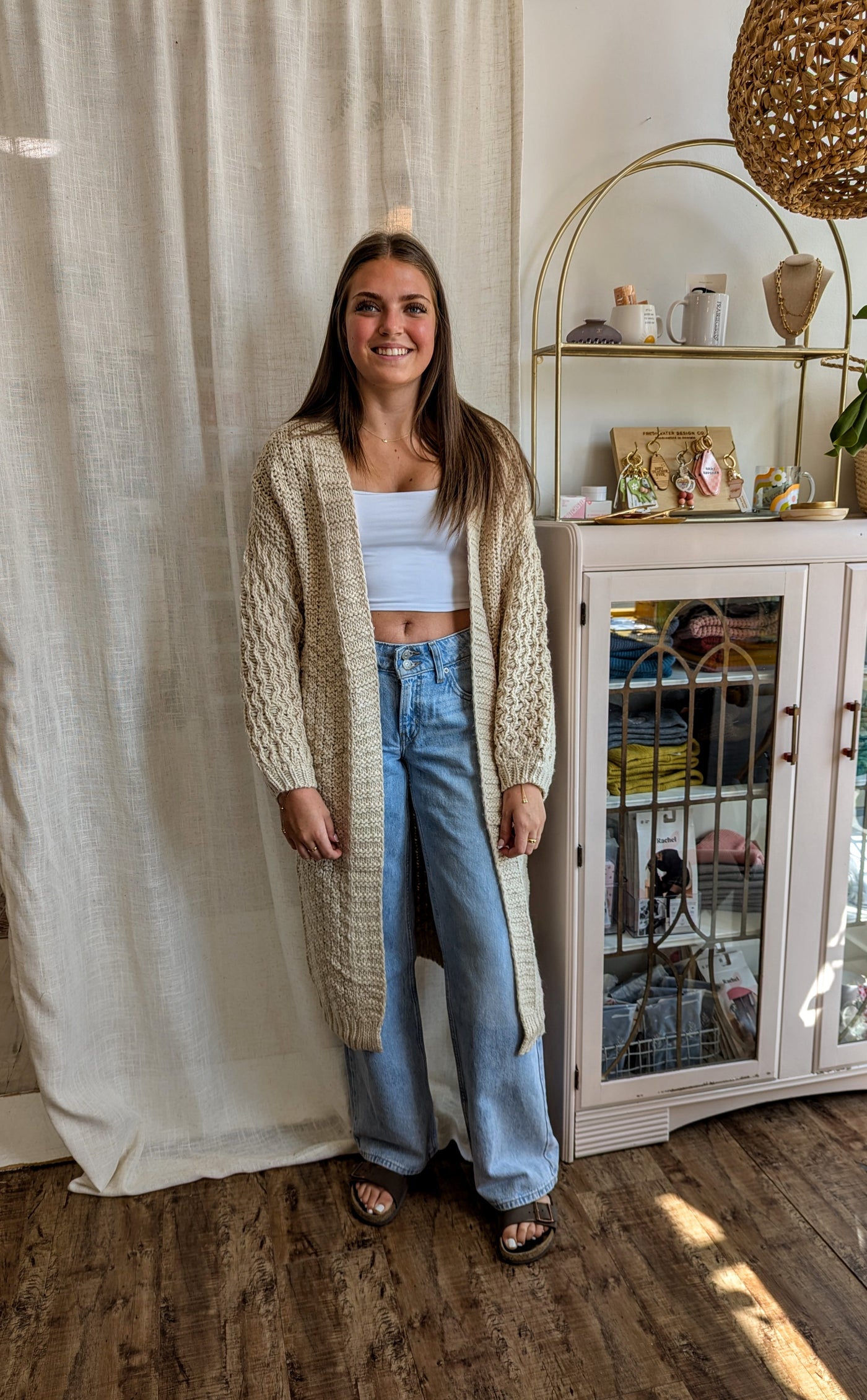 Iggy Hand Knit Long Open Cardigan