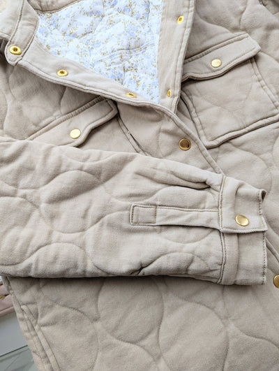 Leni Quilted Coat Oat