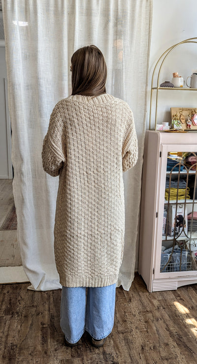 Iggy Hand Knit Long Open Cardigan