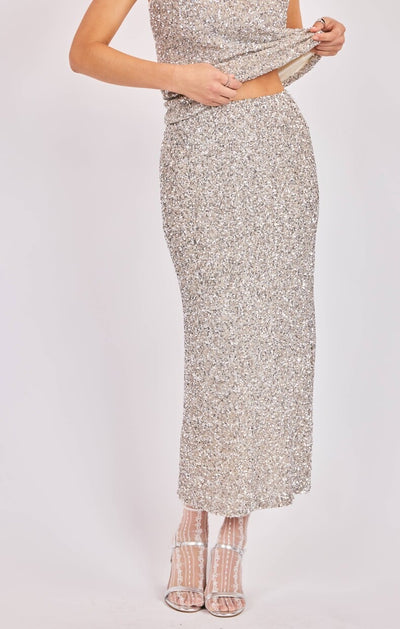 Luster Sequin Maxi Skirt