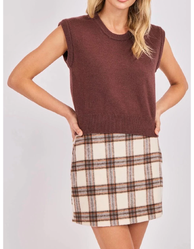 Manhattan Hush Plaid Mini Skirt