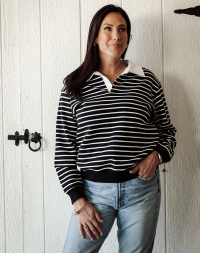 Striped Sweater Polo