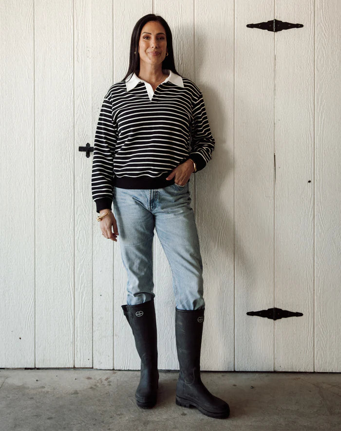 Striped Sweater Polo