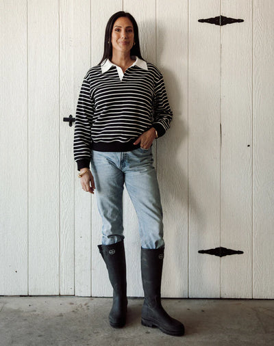 Striped Sweater Polo