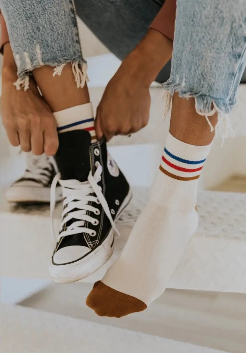 Retro striped socks