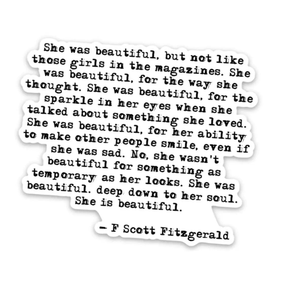 F Scott Fitzgerald sticker