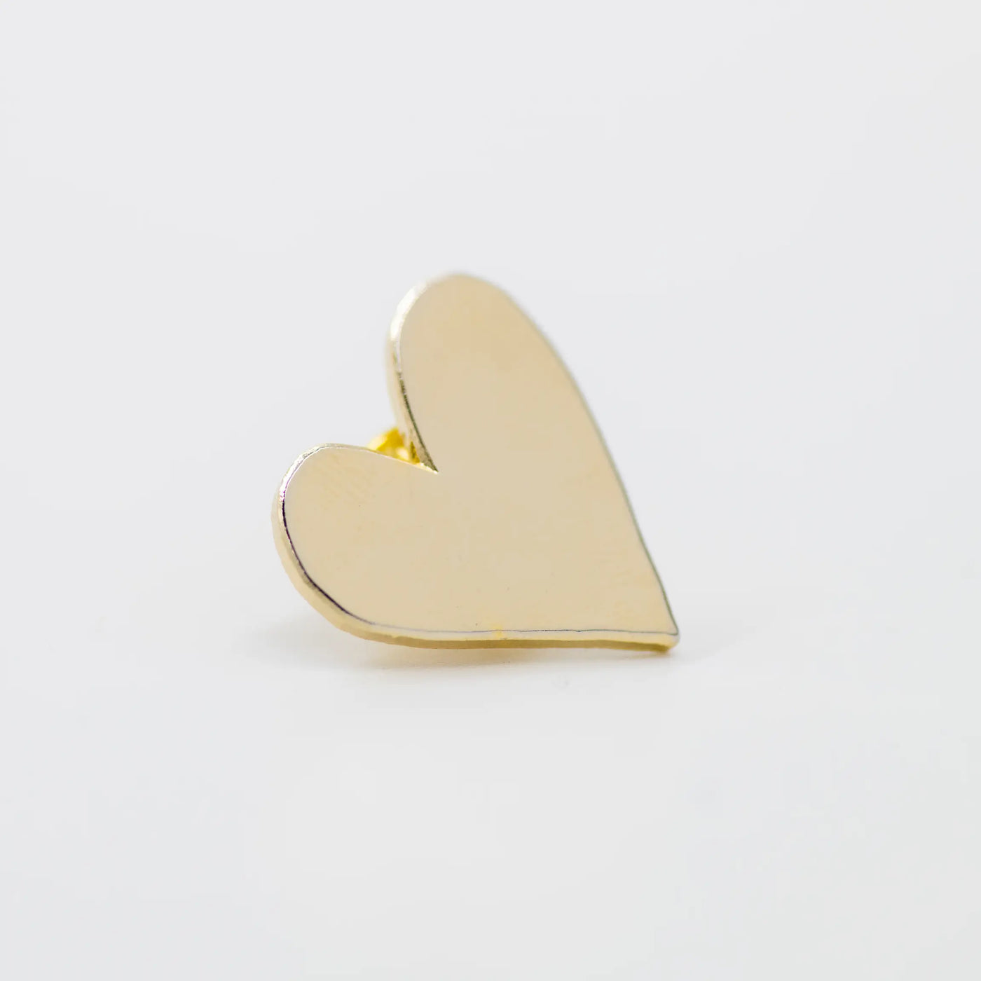 Gold heart enamel pin