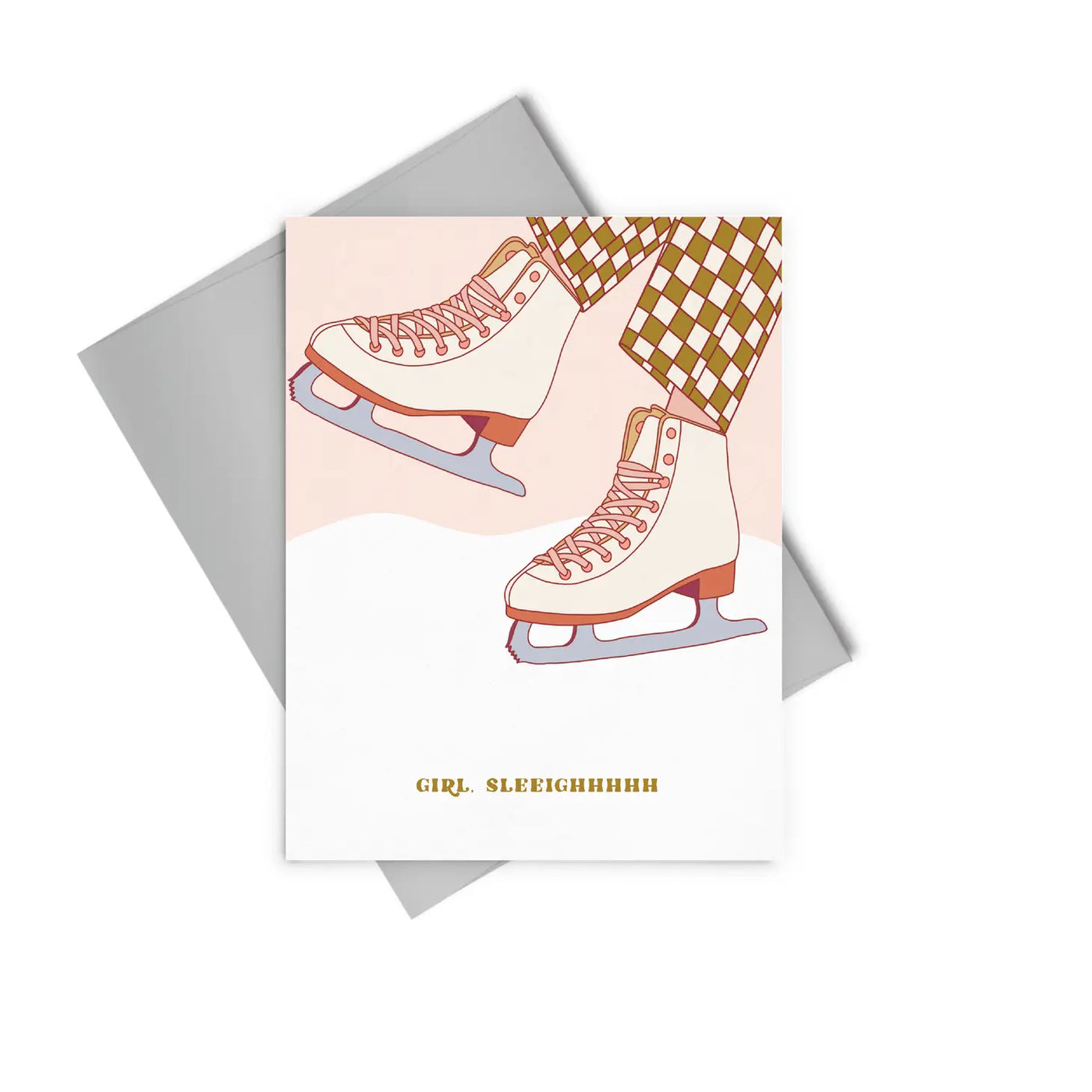 Girl sleigh card