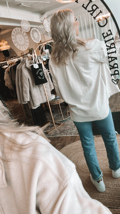 Raw sweater jacket