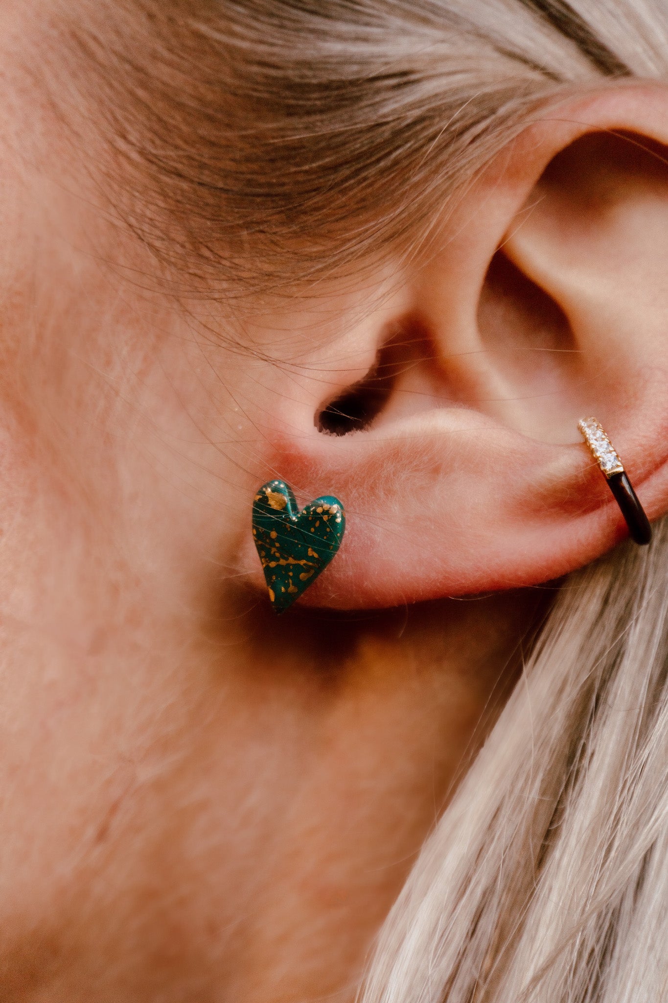 PRAIRIE GIRL X Luce Pottery Studio Heart earrings